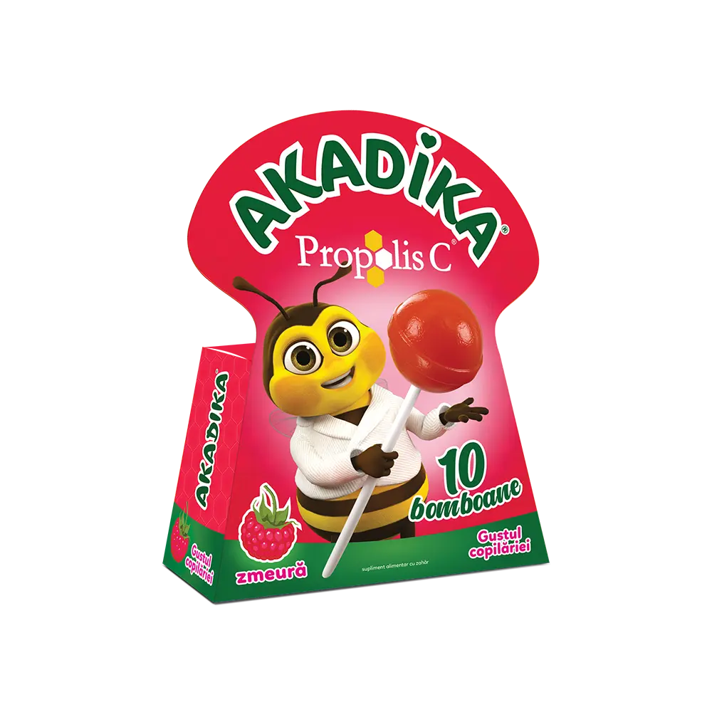 AKADIKA Propolis C Zmeură - 10 bomboane